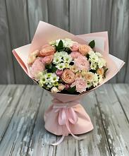 Букет цветов из:  Гвоздики, Розы и Хризантемы в Яжелбицы